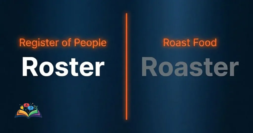 roster vs roaster correct vs incorrect split visual comparison