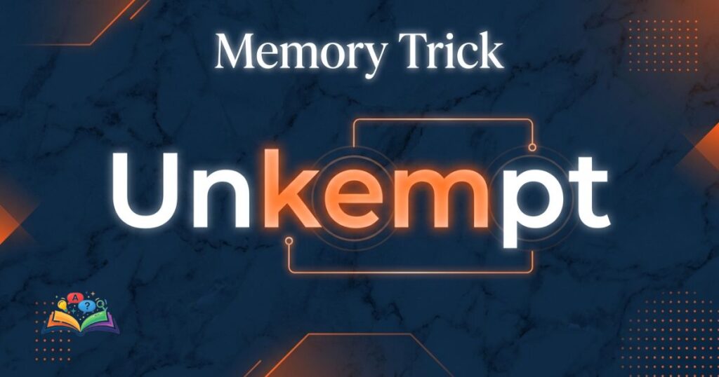 Memory trick image helping readers remember the correct spelling of unkempt