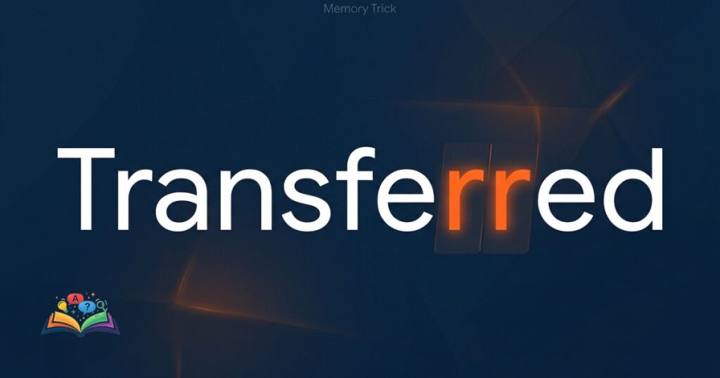 Visual memory trick highlighting double r in transferred spelling