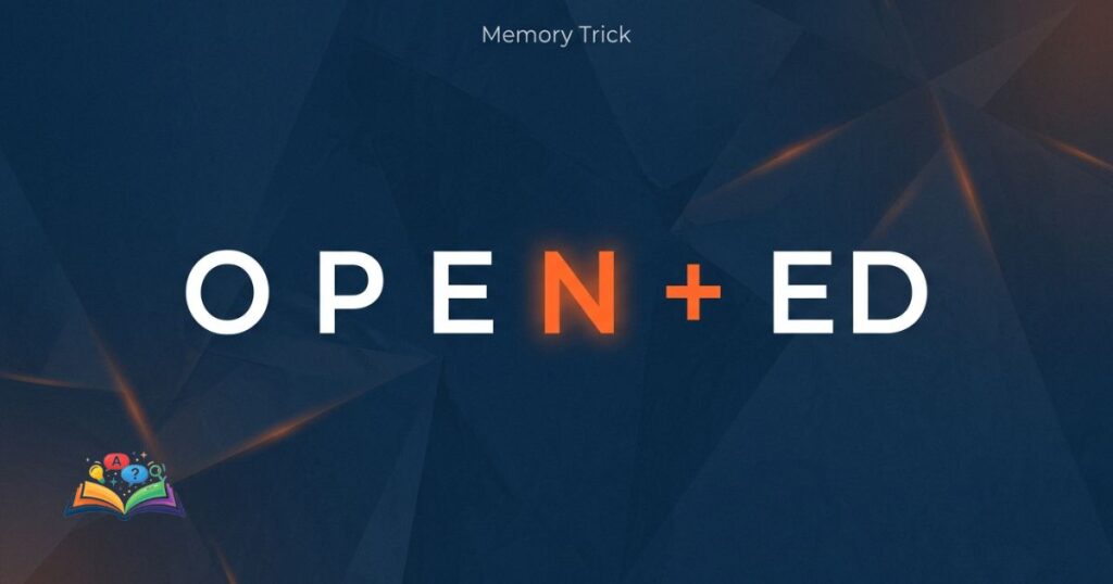Visual memory trick showing correct spelling of opened without double n