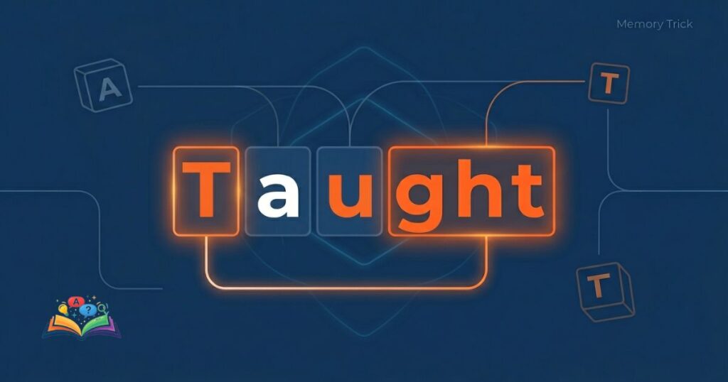 visual memory trick to remember correct spelling of taught