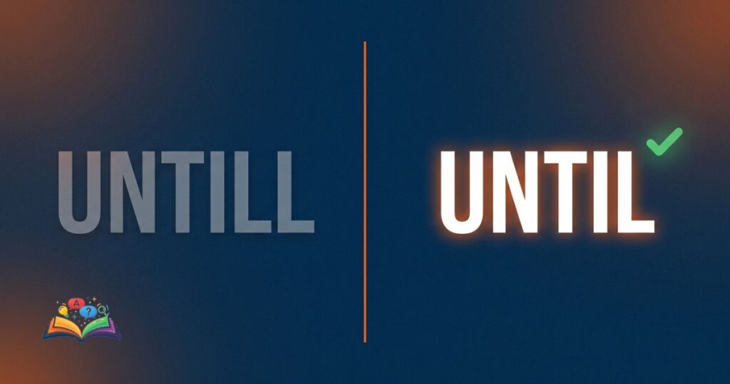 comparison between untill incorrect spelling and until correct spelling