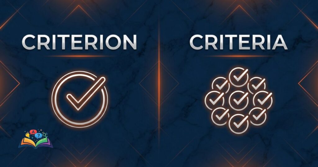 Visual representation of criterion and criteria through singular and multiple evaluation symbols