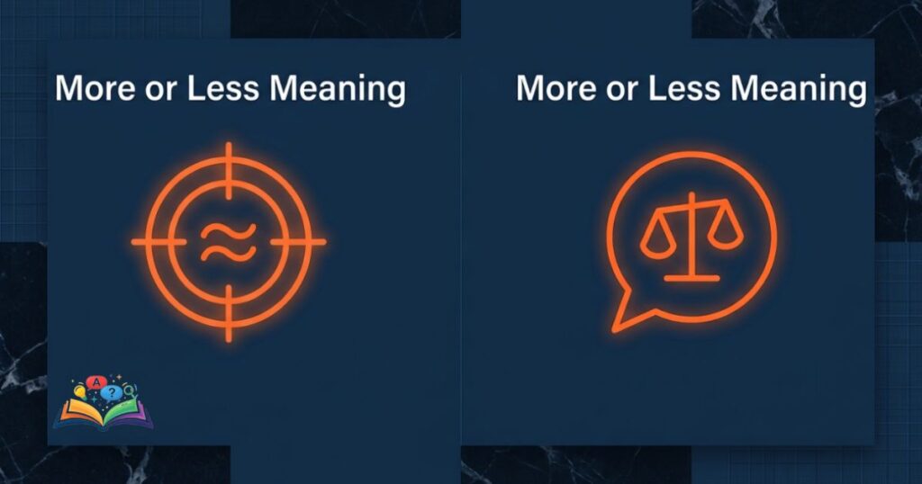 Abstract iconography representing the core concept of More or Less meaning
