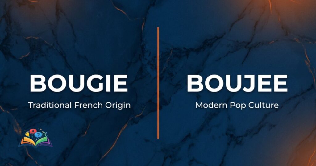 Side by side comparison showing the different contexts for bougie and boujee