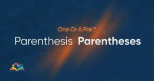 Parenthesis or parentheses comparison showing correct plural usage