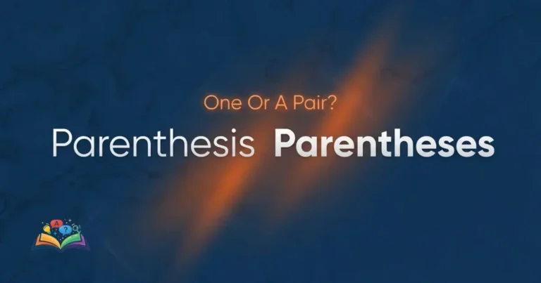 Parenthesis or parentheses comparison showing correct plural usage