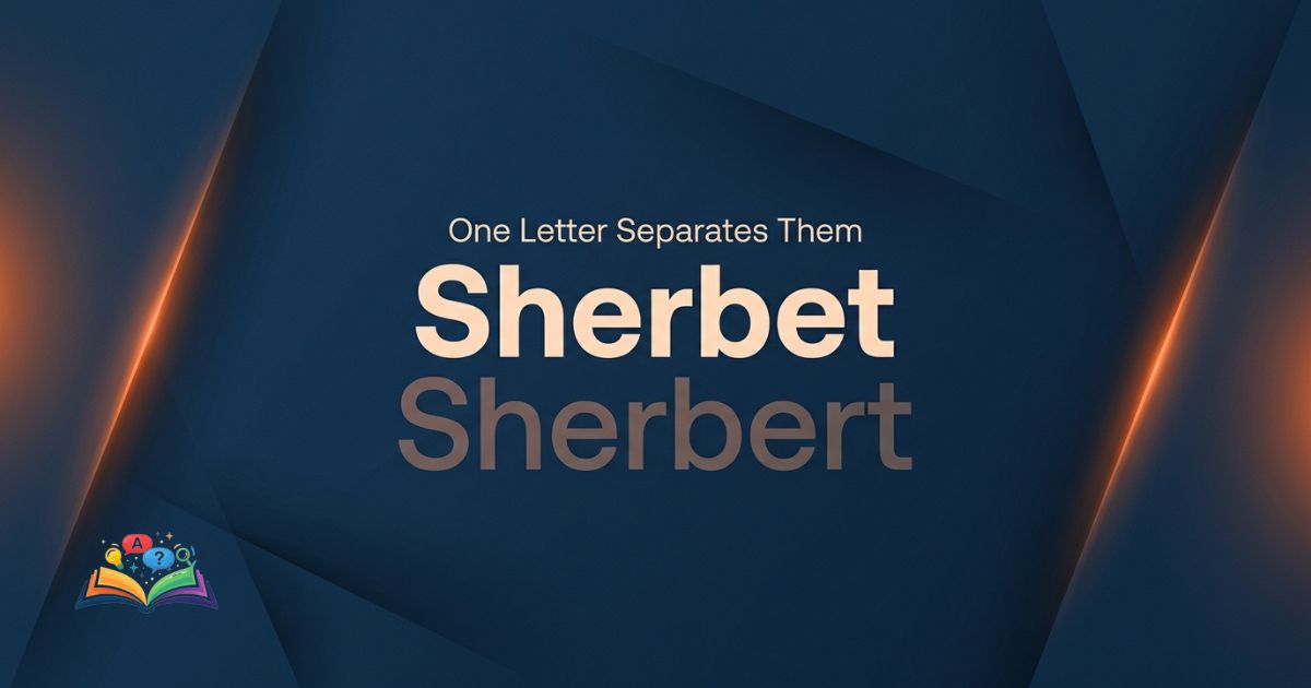 Sherbet or sherbert spelling confusion explained with correct usage highlighted