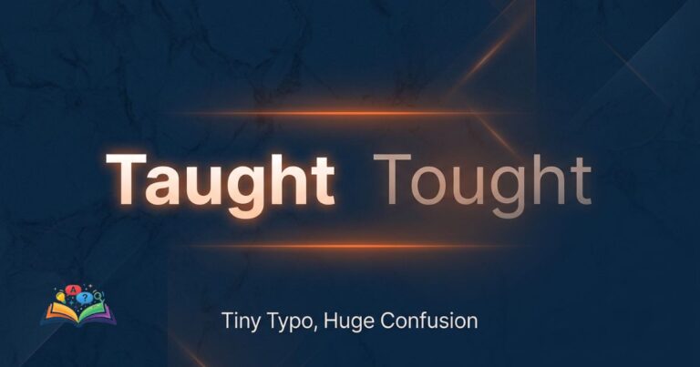 Is it taught or tought correct spelling explanation with highlighted correct word