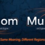 Premium featured image showing the words mom and mum with American and British English styling