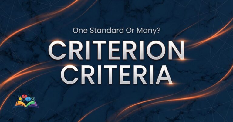 Premium visual showing criteria and criterion with emphasis on singular versus plural usage