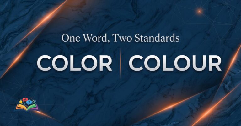 Contextual usage illustration showing color and colour as regional spelling variants