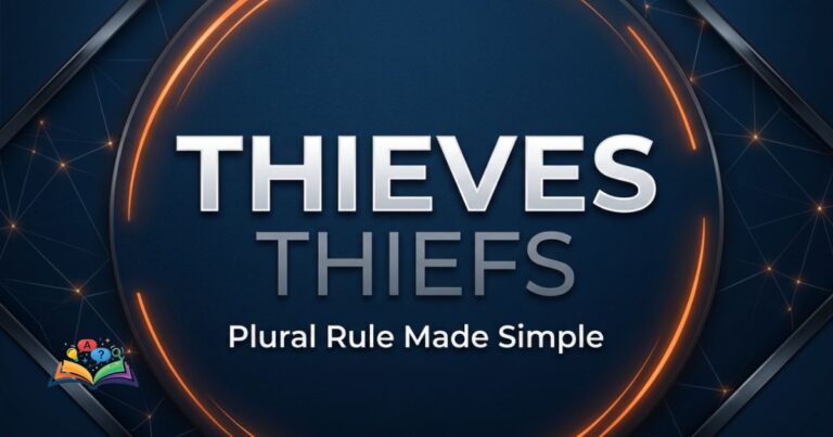 Thieves or thiefs spelling comparison showing the correct plural form of thief