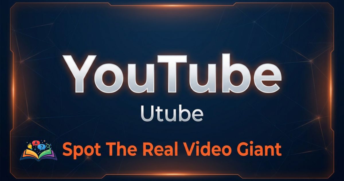 Featured graphic comparing the correct spelling YouTube against the misspelling Utube in clean modern typography.