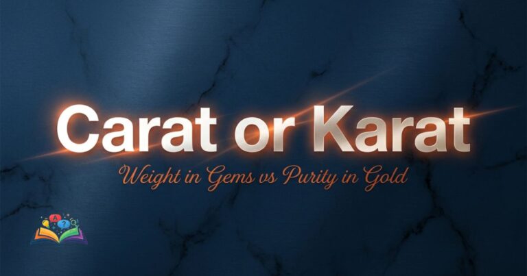 Featured graphic displaying Carat or Karat on a premium deep navy background with glowing orange accents.