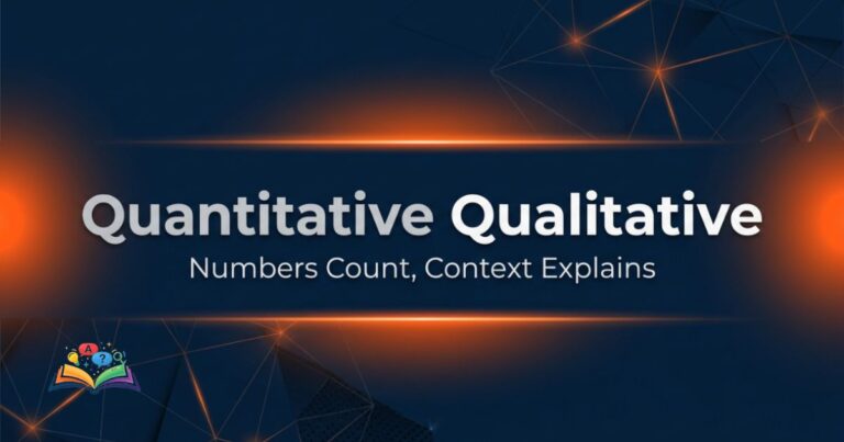 Featured banner explaining quantitative or qualitative data classification with clean typography and glowing accents.