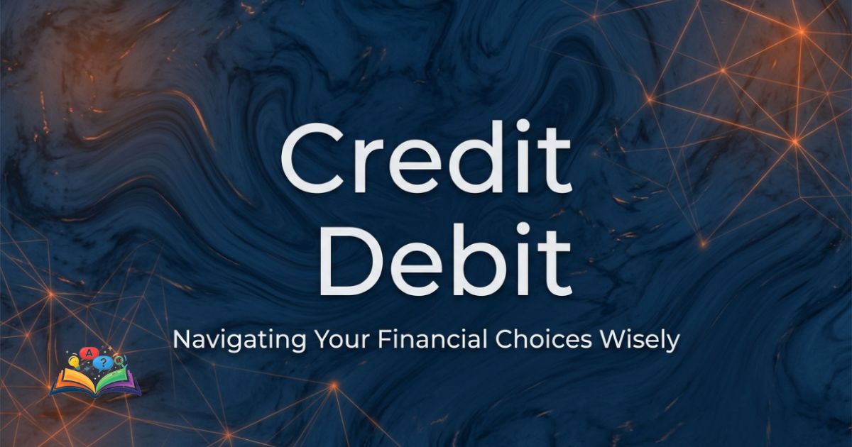 Credit or debit payment options and accounting rules displayed on a premium navy background