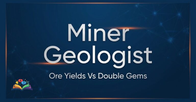 Title graphic comparing Miner and Geologist professions on a textured navy background